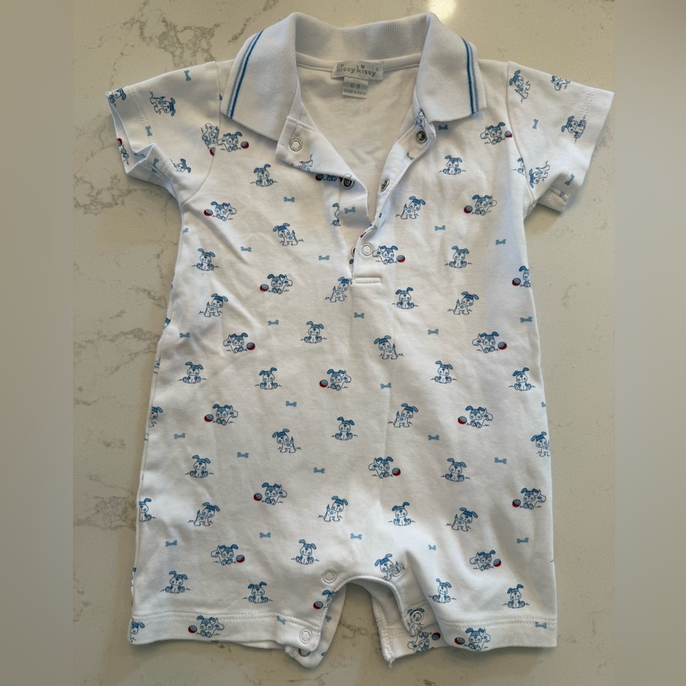 White and Blue Kids One Piece